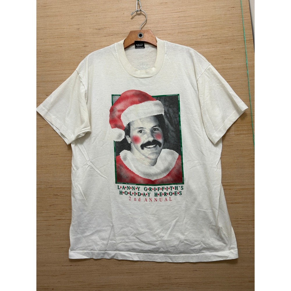 Vintage 1990 Lanny Griffith Holiday Heroes Houston Blood Center T-Shirt XL USA